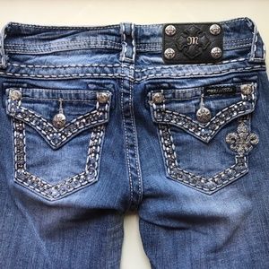 Miss Me Jeans Boot Girls Size 12 KE5380BJ/LT 13